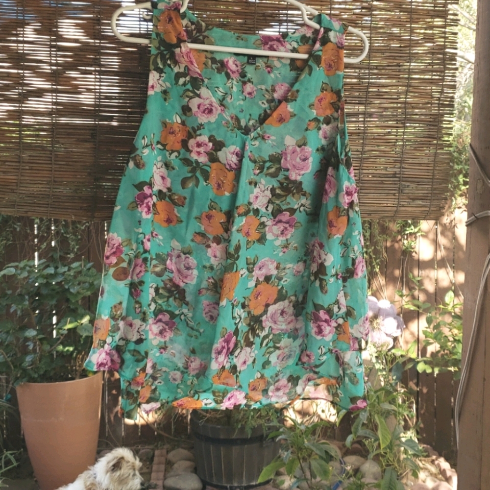 Flowers, floral summer top